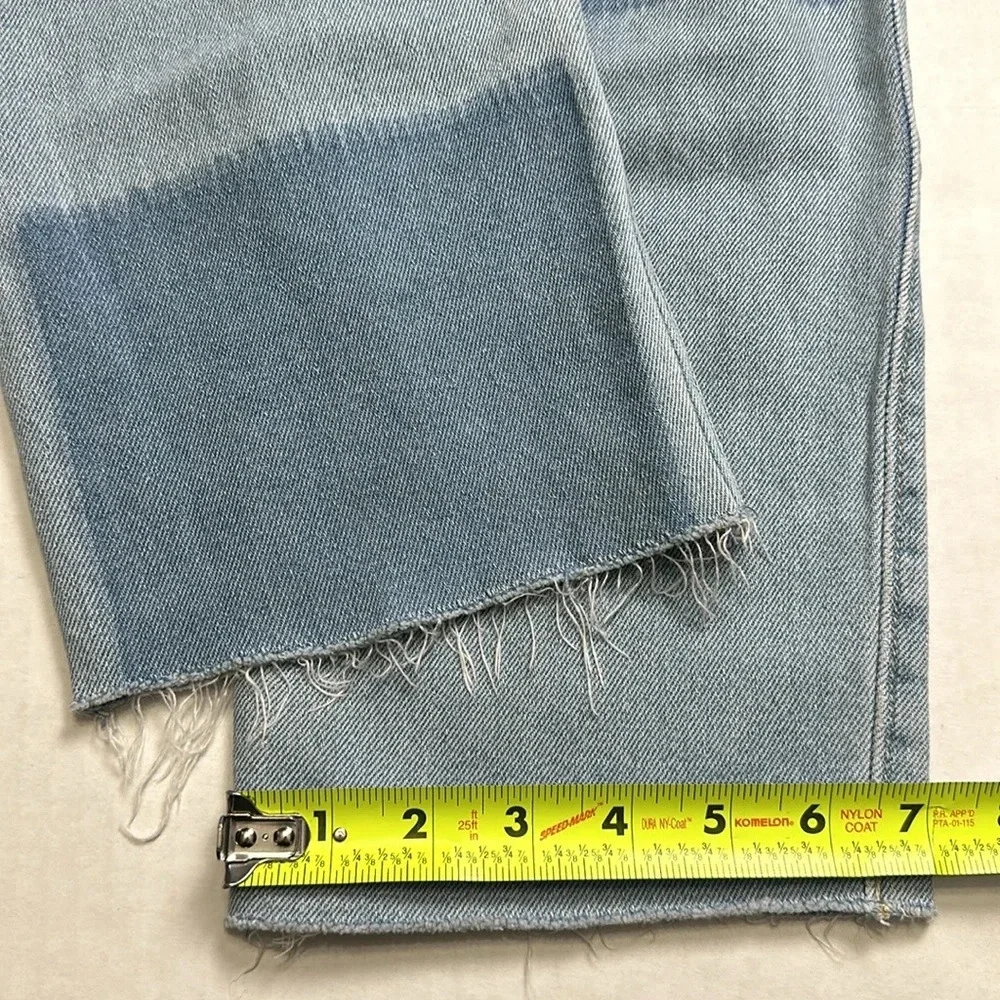 Hollister Womens Size 27 Low Rise Jean Legging Two Tone Denim Distressed Cut Off